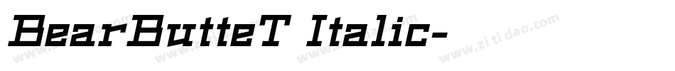 BearButteT Italic字体转换